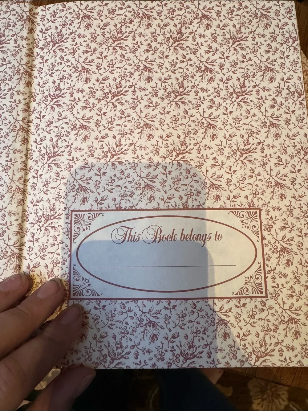 Avon Pink Floral Hardcover Book